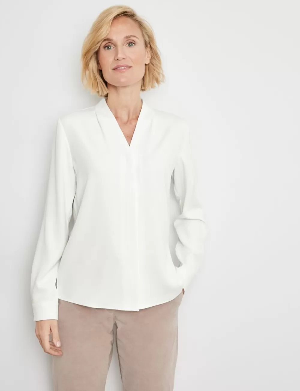 GERRY WEBER Bluzka Z Dlugim Rekawem Z Plisami Flash Sale