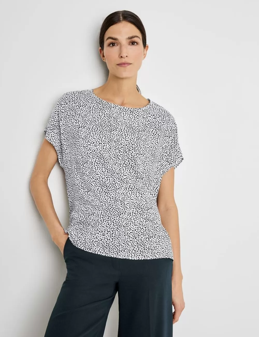 GERRY WEBER Bluzkowy Top Z Drobnym Wzorem, Ecovero Store