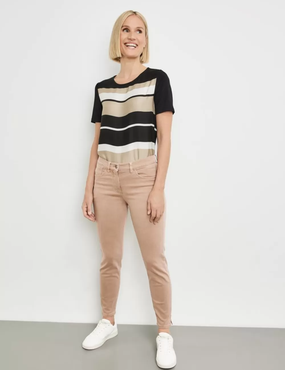 GERRY WEBER Dżinsy 7/8 Best4Me Cropped Z Rozcieciami Po Bokach Online