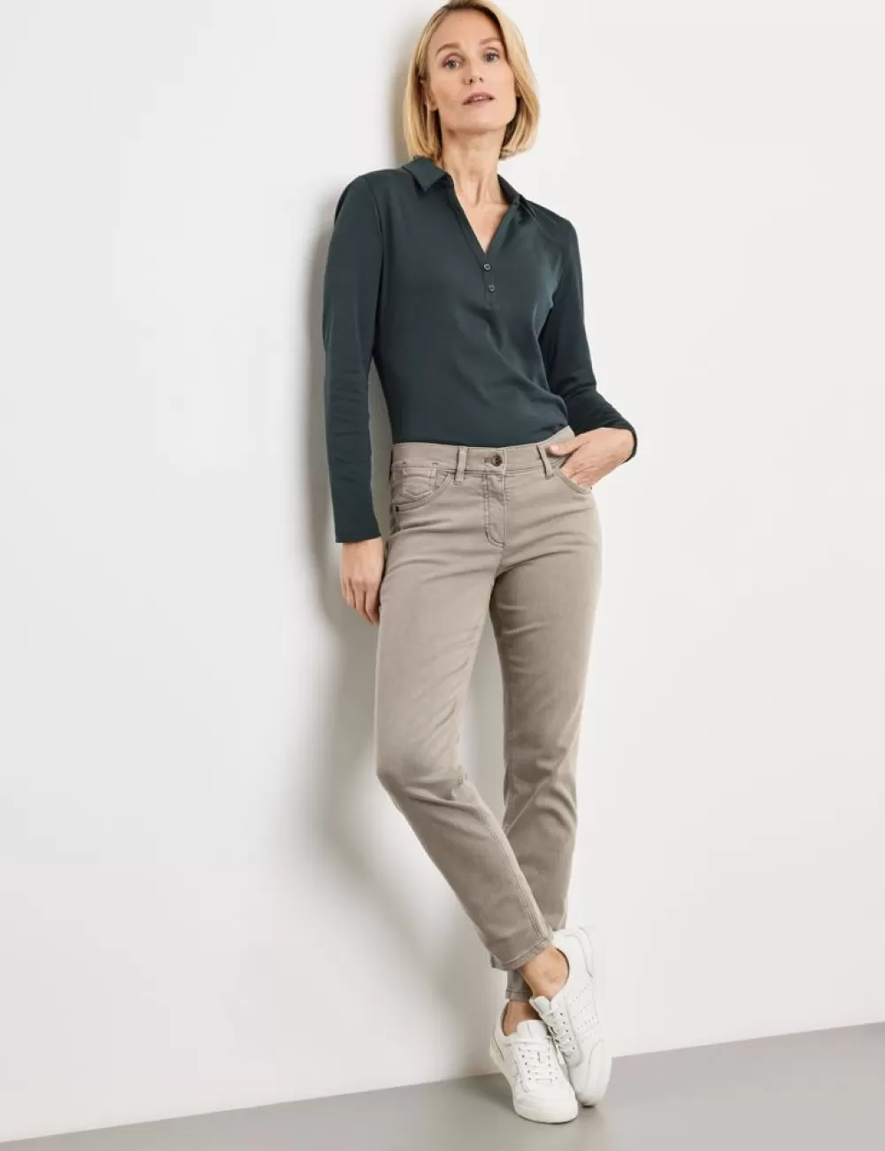 GERRY WEBER Dżinsy 7/8 Best4Me Cropped Z Rozcieciami Po Bokach Shop