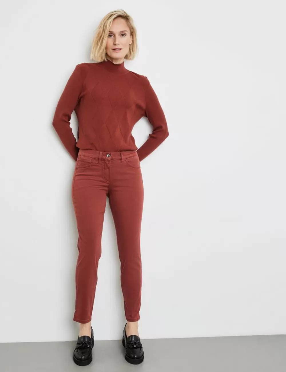 GERRY WEBER Dżinsy 7/8 Best4Me Cropped Z Rozcieciami Po Bokach Online