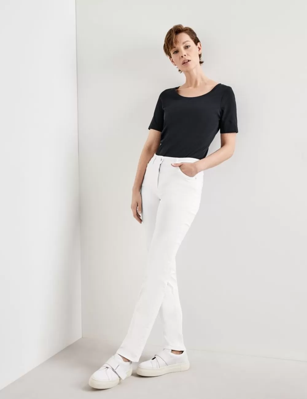 GERRY WEBER Dżinsy Z 5 Kieszeniami, Straight Fit, Krotki Kroj Best Sale