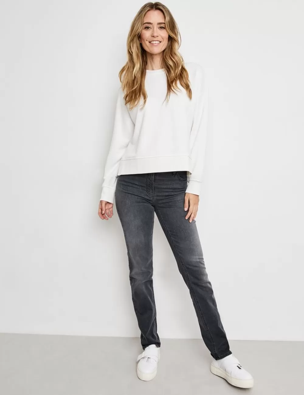 GERRY WEBER Dżinsy Z 5 Kieszeniami, Straight Fit, Krotki Rozmiar Discount