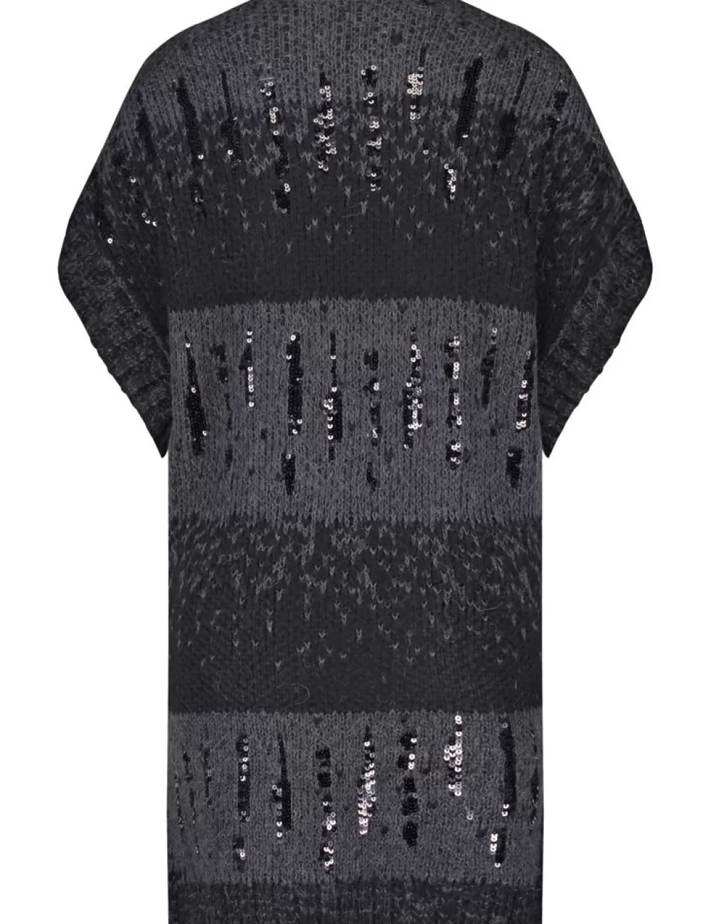 GERRY WEBER Dlugi Rozpinany Sweter Z Krotkim Rekawem I Zdobieniem Z Cekinow Best