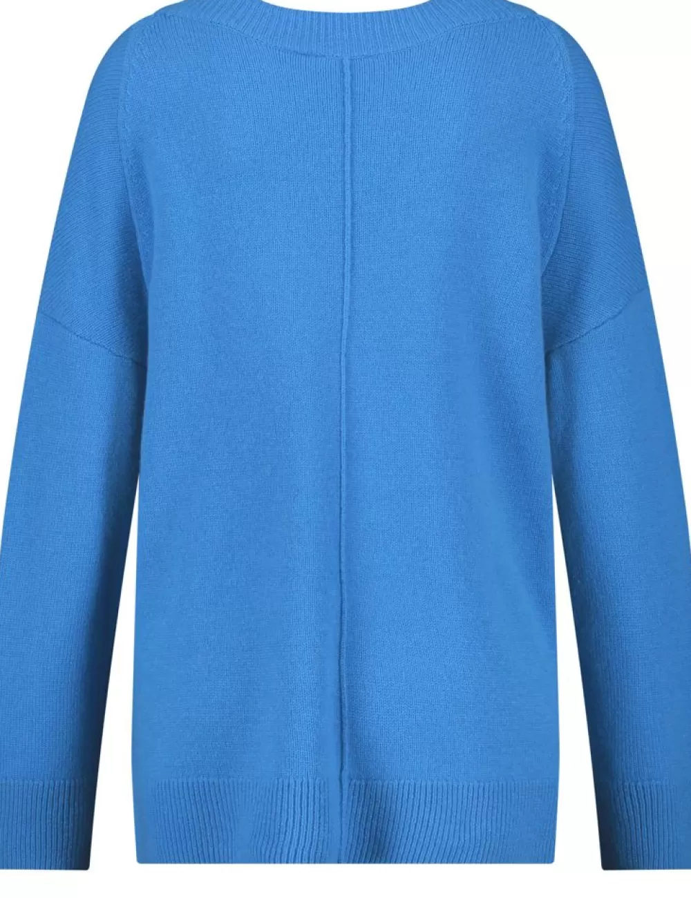 GERRY WEBER Dlugi Sweter Z Glebokim Wycieciem W Serek I Domieszka Kaszmiru Fashion