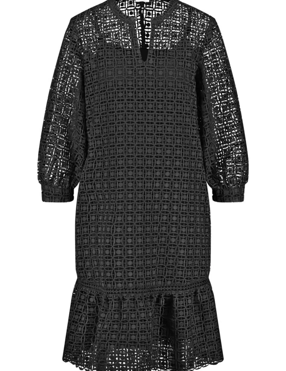 GERRY WEBER Ekstrawagancka Sukienka Z Azurowa Koronka I Doszyta Partia Spodnicy Discount