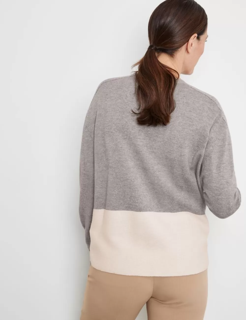 GERRY WEBER Kardigan W Bloki Kolorow Z Dzianiny O Roznych Splotach Sale
