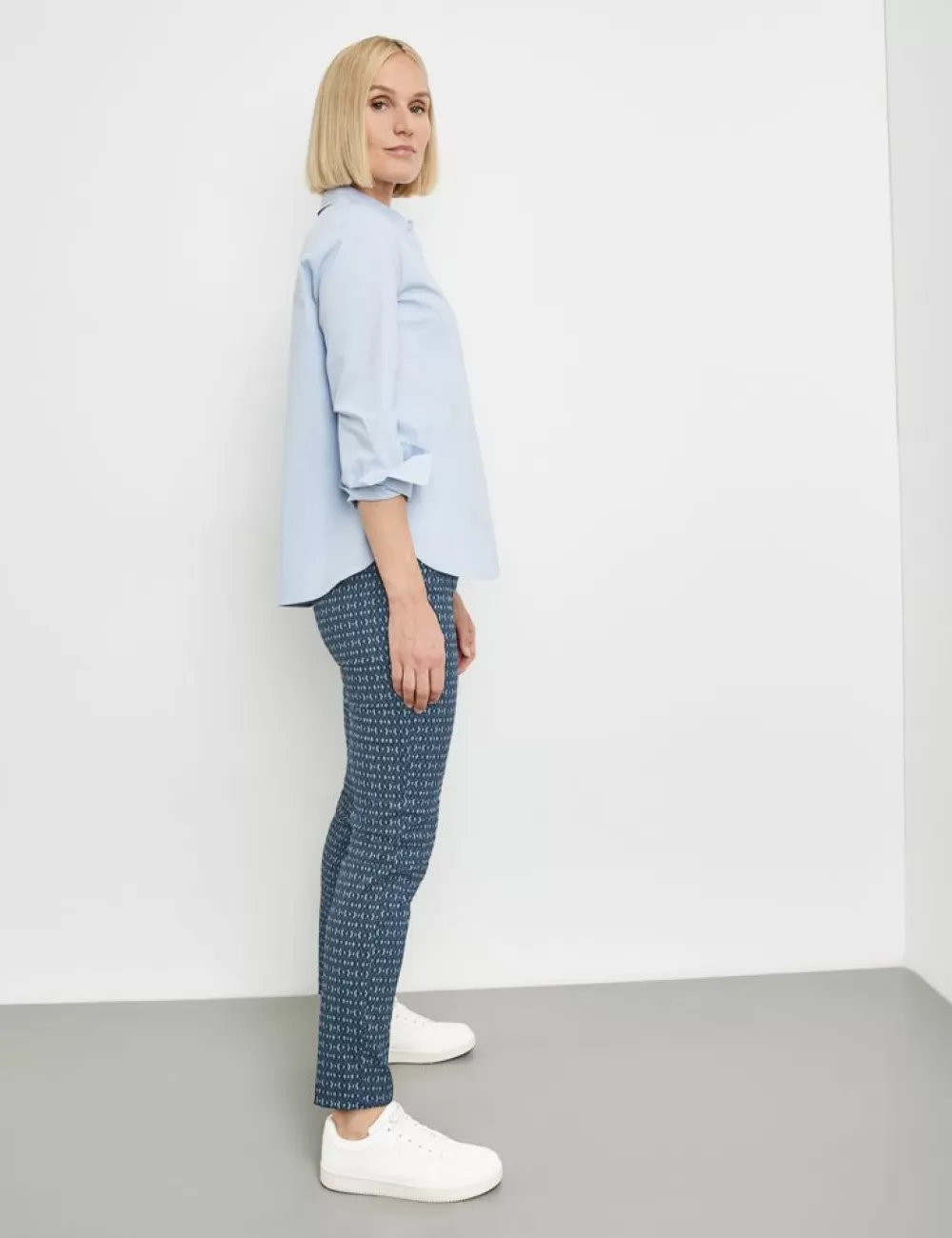 GERRY WEBER Koszulowa Bluzka Z Kryta Listwa Guzikowa I Paseczkami Przy Rekawach Clearance