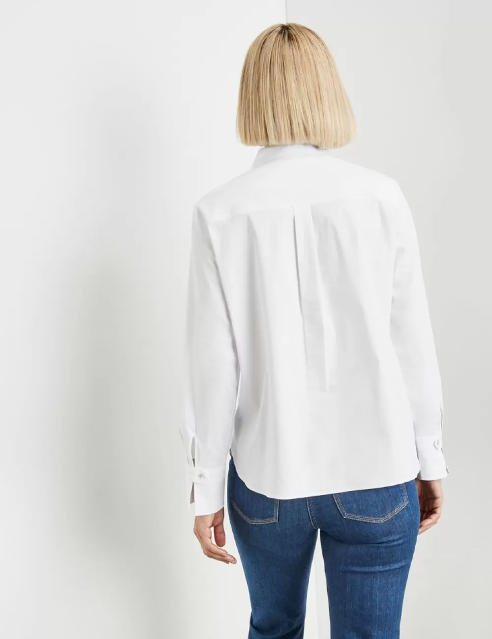GERRY WEBER Koszulowa Bluzka Z Kryta Listwa Guzikowa I Paseczkami Przy Rekawach Outlet
