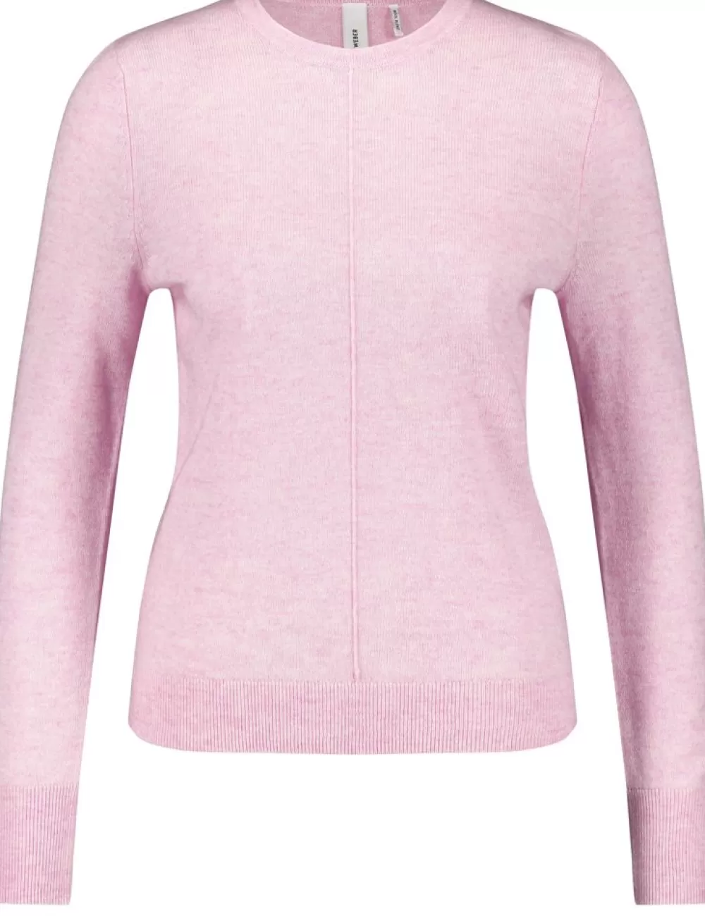 GERRY WEBER Sweter Z Dlugim Rekawem Z Pionowa Zaszewka I Domieszka Kaszmiru Store