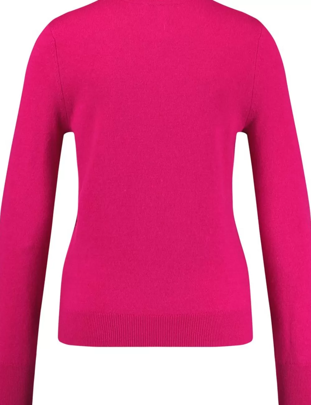 GERRY WEBER Sweter Z Dlugim Rekawem Z Pionowa Zaszewka I Domieszka Kaszmiru Flash Sale