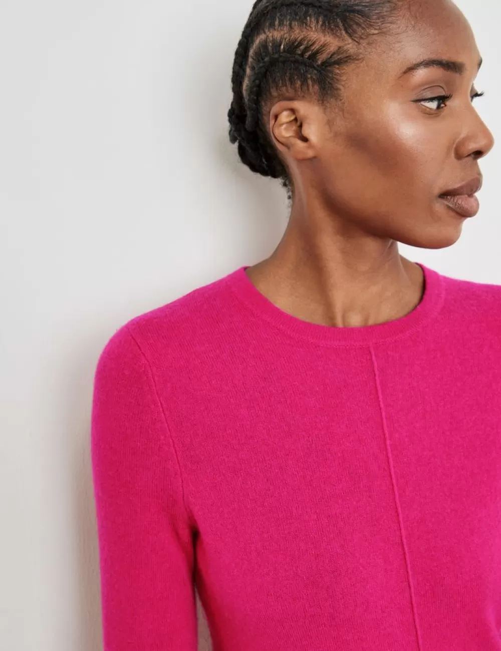 GERRY WEBER Sweter Z Dlugim Rekawem Z Pionowa Zaszewka I Domieszka Kaszmiru Flash Sale