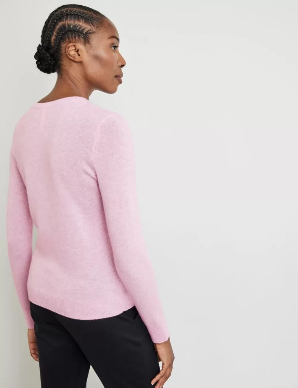 GERRY WEBER Sweter Z Dlugim Rekawem Z Pionowa Zaszewka I Domieszka Kaszmiru Store