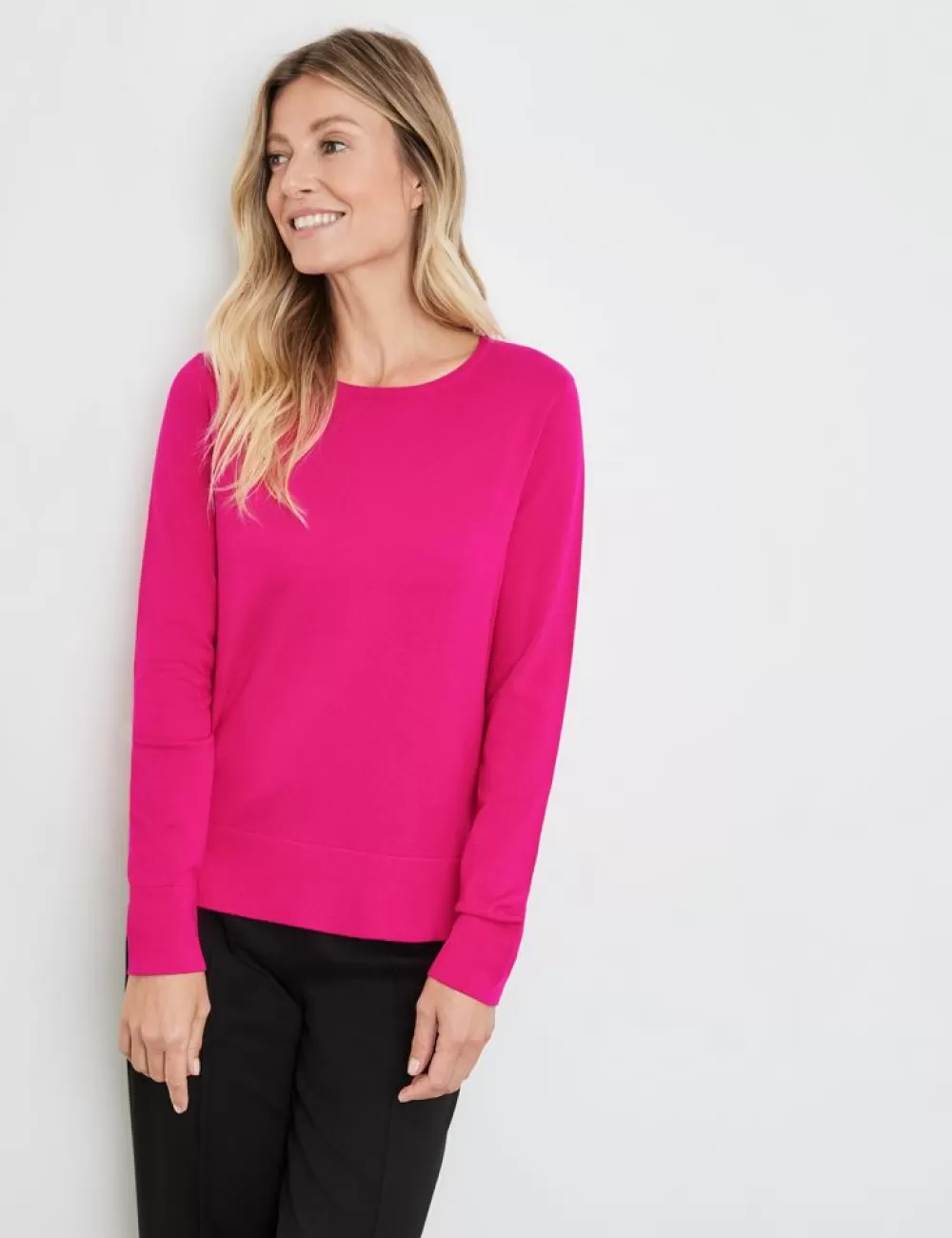 GERRY WEBER Sweter Z Dlugim Rekawem Z Wysokogatunkowej Dzianiny Fashion