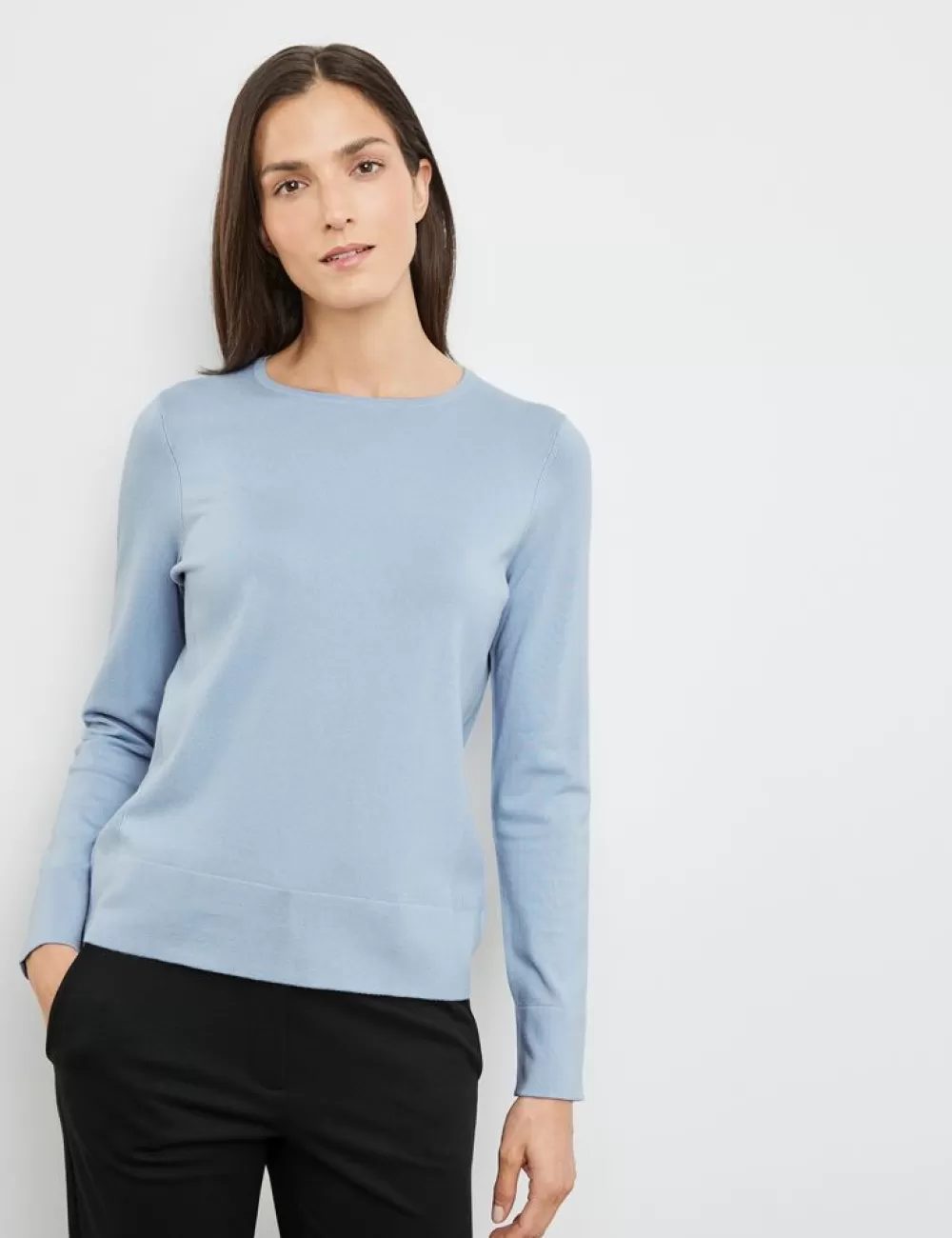 GERRY WEBER Sweter Z Dlugim Rekawem Z Wysokogatunkowej Dzianiny Fashion