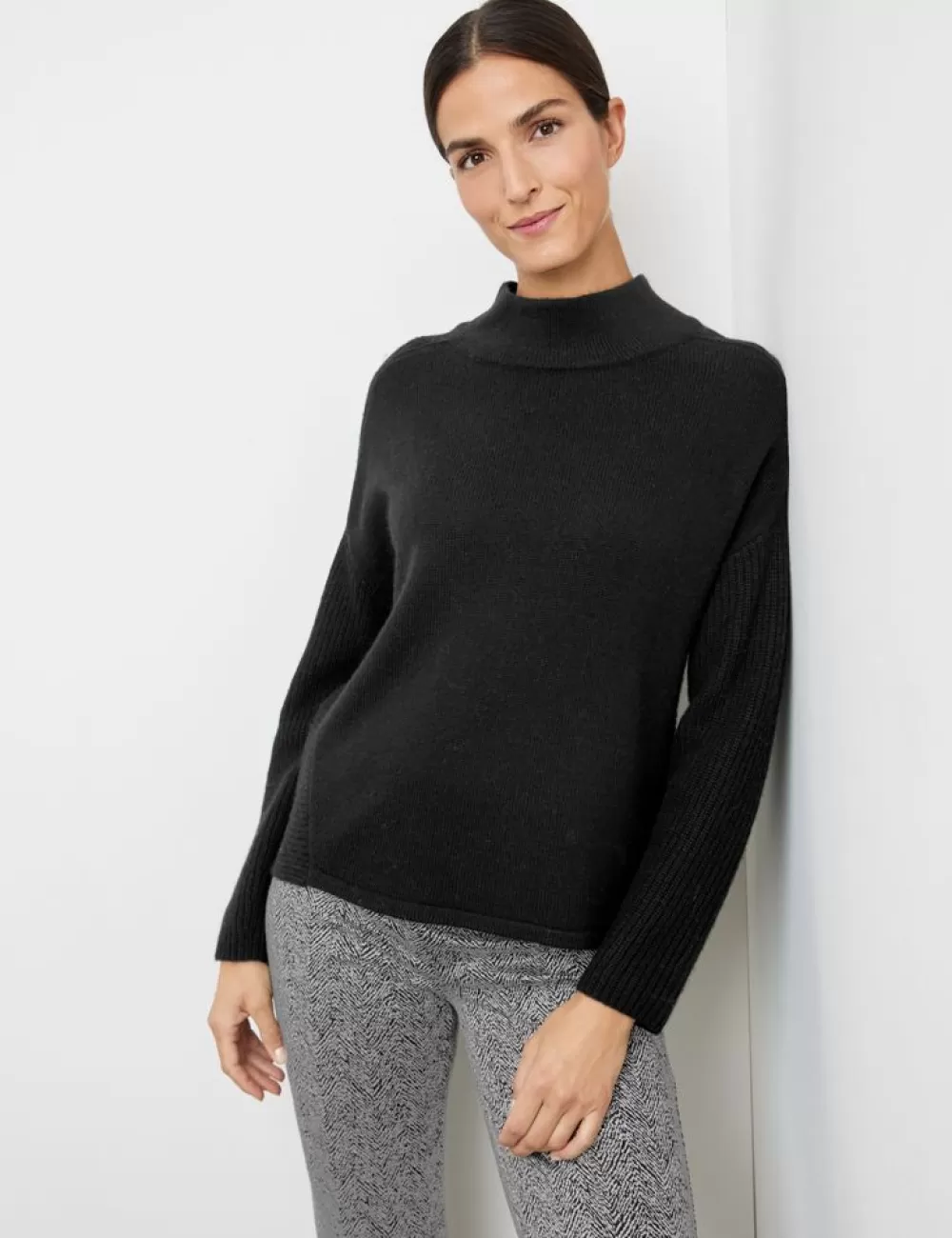 GERRY WEBER Sweter Z Dzianinowej Mieszanki Z Dodatkiem Kaszmiru Sale