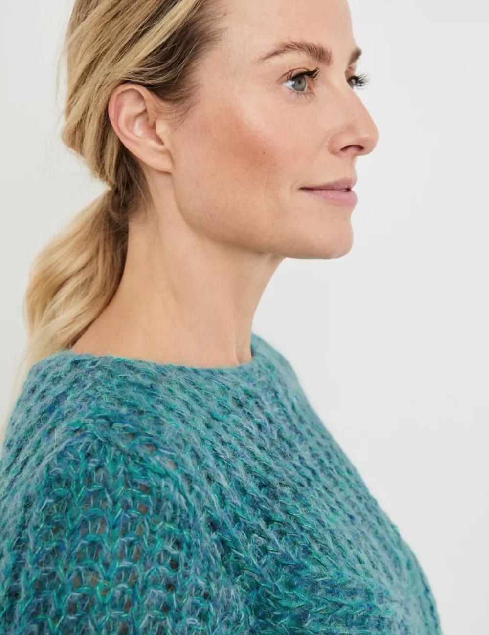 GERRY WEBER Sweter Z Grubym Wzorem W Warkocze, Z Domieszka Welny Shop