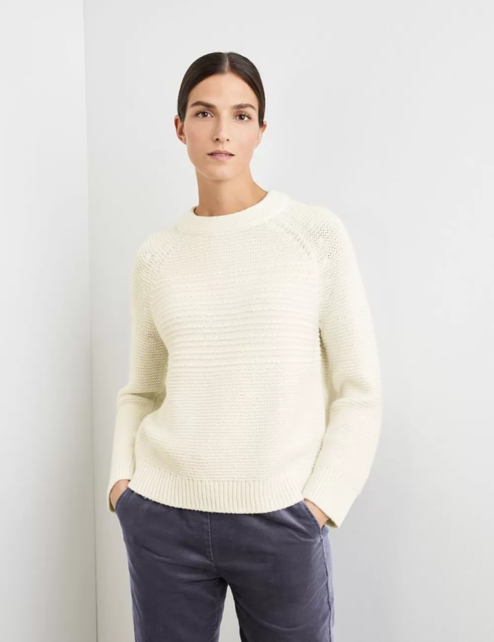 GERRY WEBER Sweter Z Raglanowym Rekawem I Ozdobnymi Cekinami Cheap