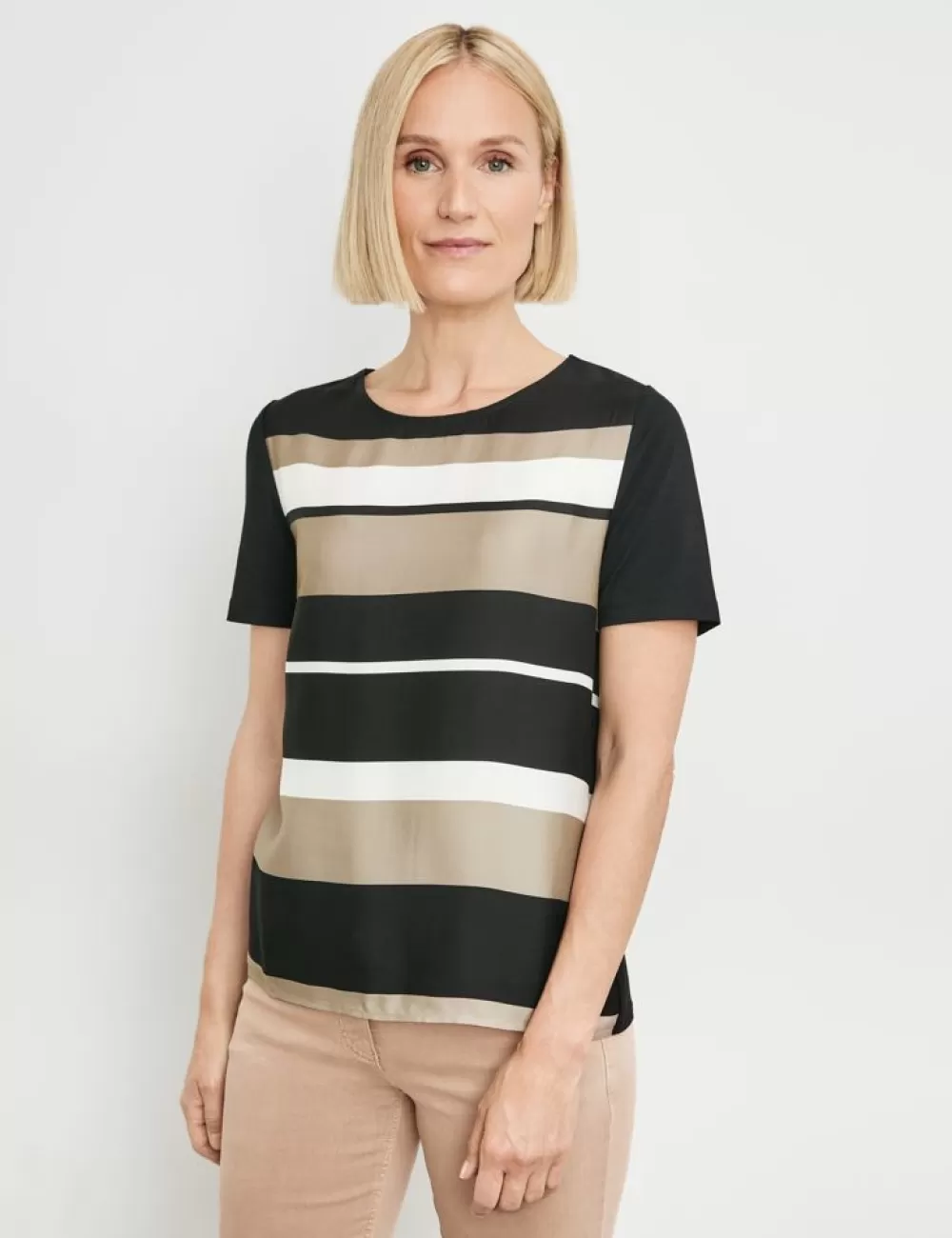 GERRY WEBER Szykowna Bluzka Z Roznych Materialow Best Sale